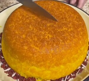 طرز تهیه ته چین زعفرانی